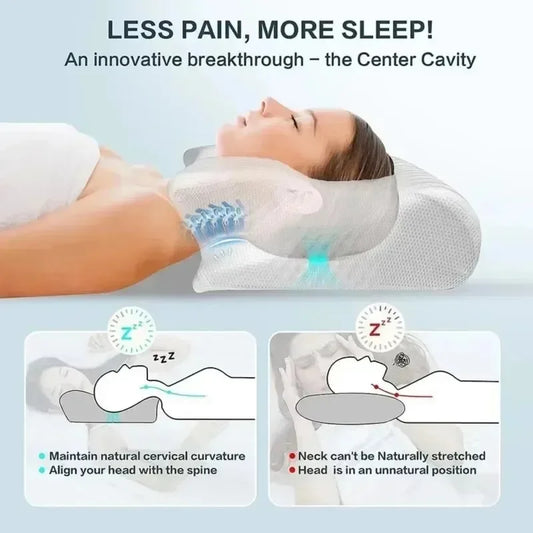 Memory Foam Cervical Pillow – Contour Neck Support