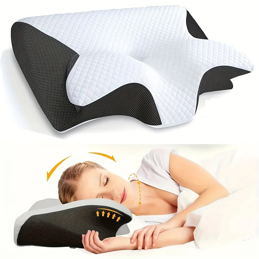 Ergonomic Cervical Pillow Suitable for Back Side Sleeper Breathable Ideal for Parents and Senior Comfortable Neck Support Pillow
