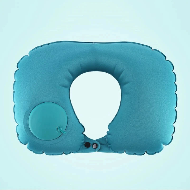 Travel Neck Pillow Inflatable Airplane Pillow U-shaped Cervical Orthopedic Protection Pillow Outdoor Portable Foldable Pillow