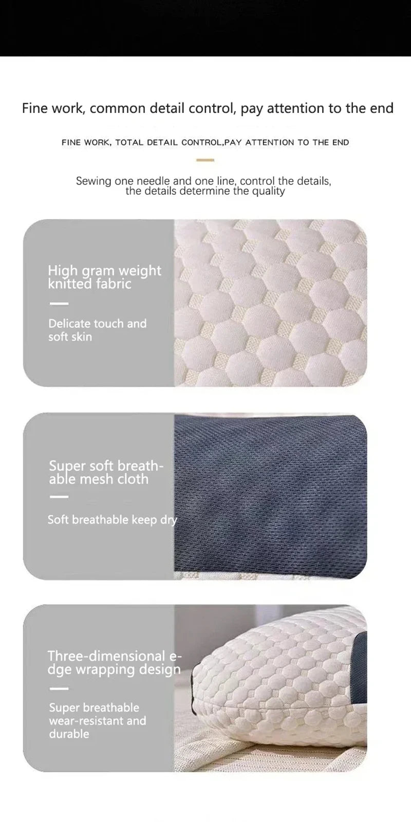 Neck Pillow Help Sleep And Protect The Neck Cervical Orthopedic Household Soybean Fiber SPA Massage Pillow For Sleeping New