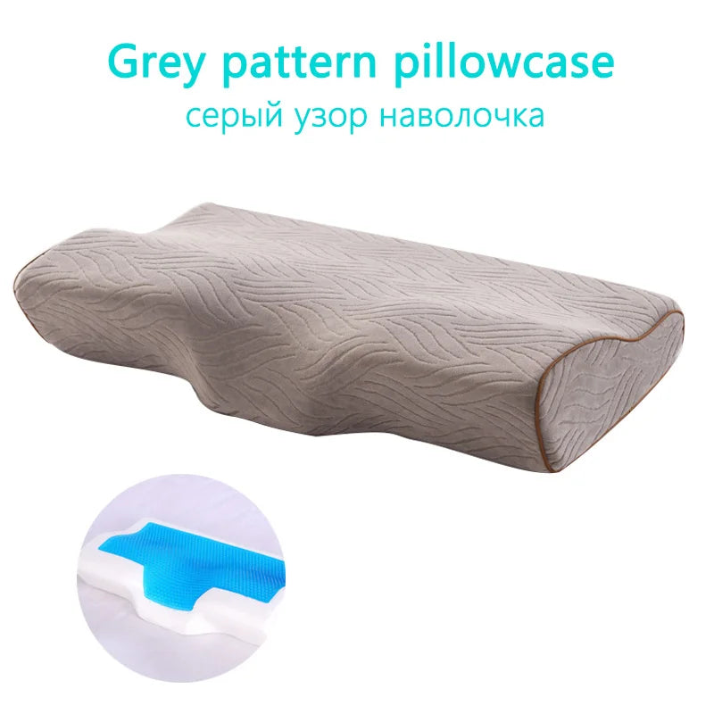 Soft Orthopedic Memory Foam Gel Pillow Core+Pillowcover Summer Cooling Sleep Pillow Anti Eczema Cervical Vertebra Home Bedding